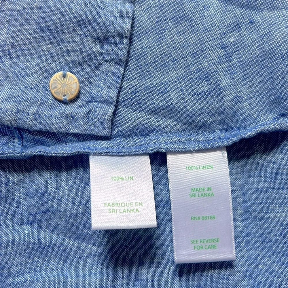 Lilly Pulitzer Pilar Tunic 3/4 Sleeve Linen Dress Beckon Blue Size Small - Picture 13 of 13